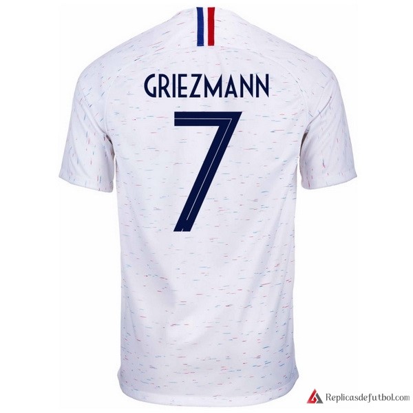 Camiseta Seleccion Francia Segunda equipación Griezmann 2018 Blanco